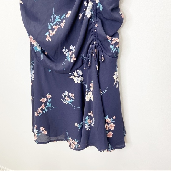 Dee Elly Faux Wrap V Neck Floral Mini Dress Sz S - Picture 4 of 9